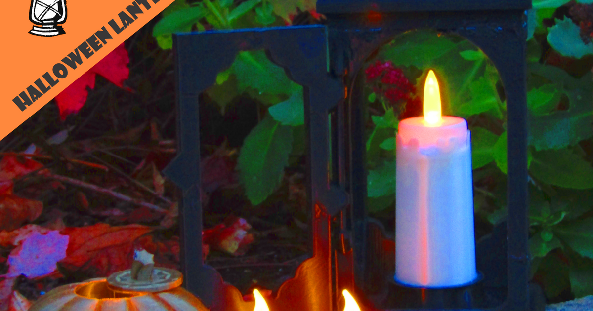 Halloween Spooky Lantern LED Tea Light And Opening Door! by KLM1318