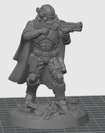 Oath Sword Bastion Knight with pulse rifle