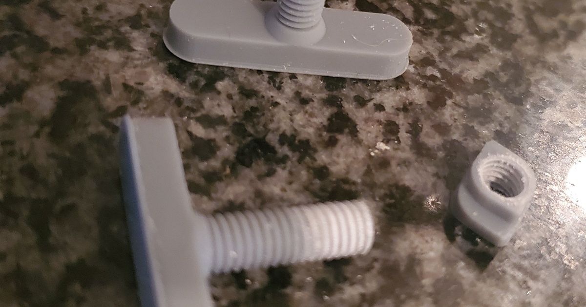 2040 T Nut + Screw by Taylor Hobbs Download free STL model