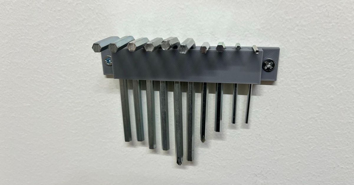 Wall mounted allen key / hex key holder by 3DJourney Download free
