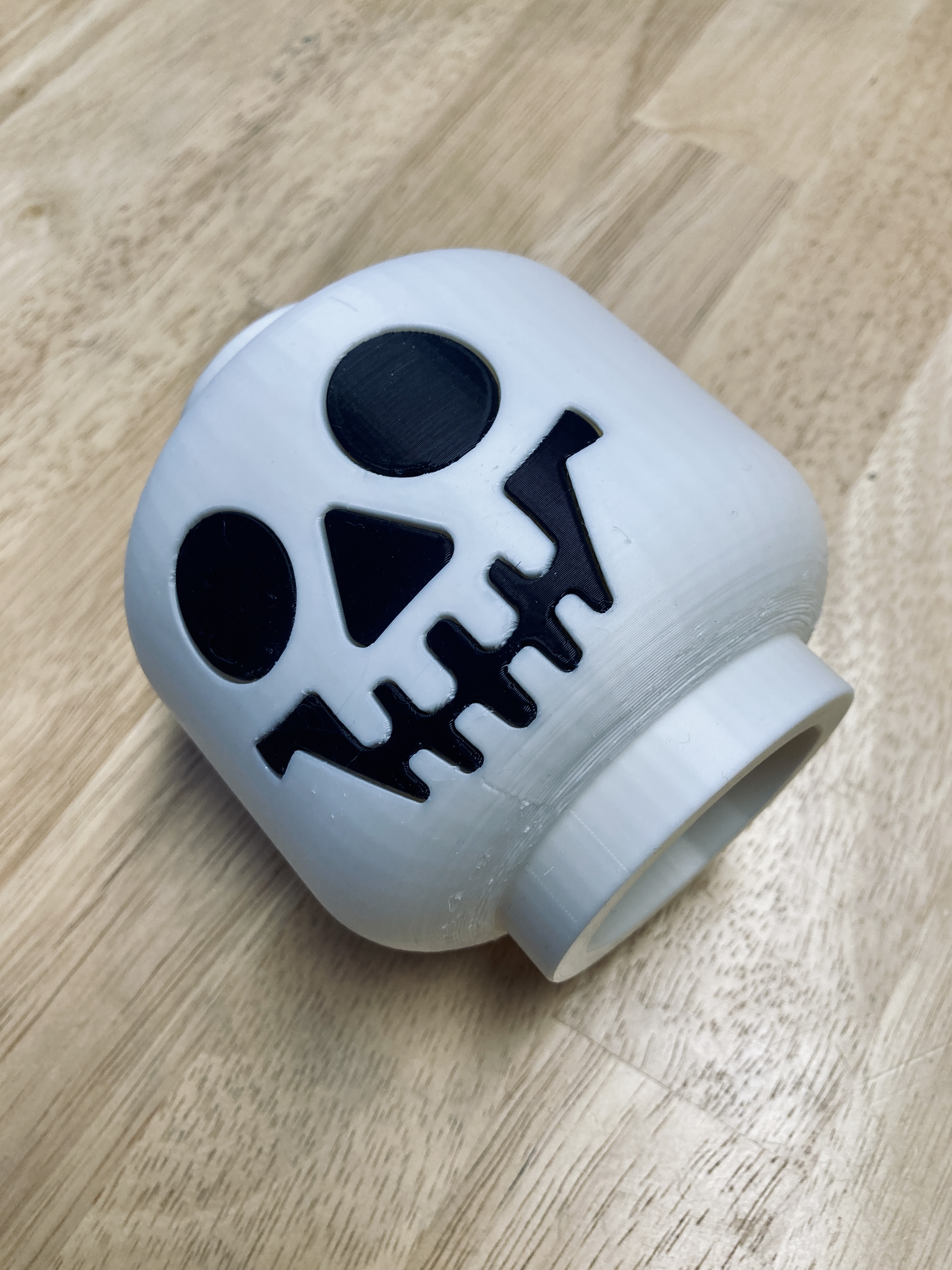One Piece Head for Mega Lego-like Skeleton (10:1 scale)