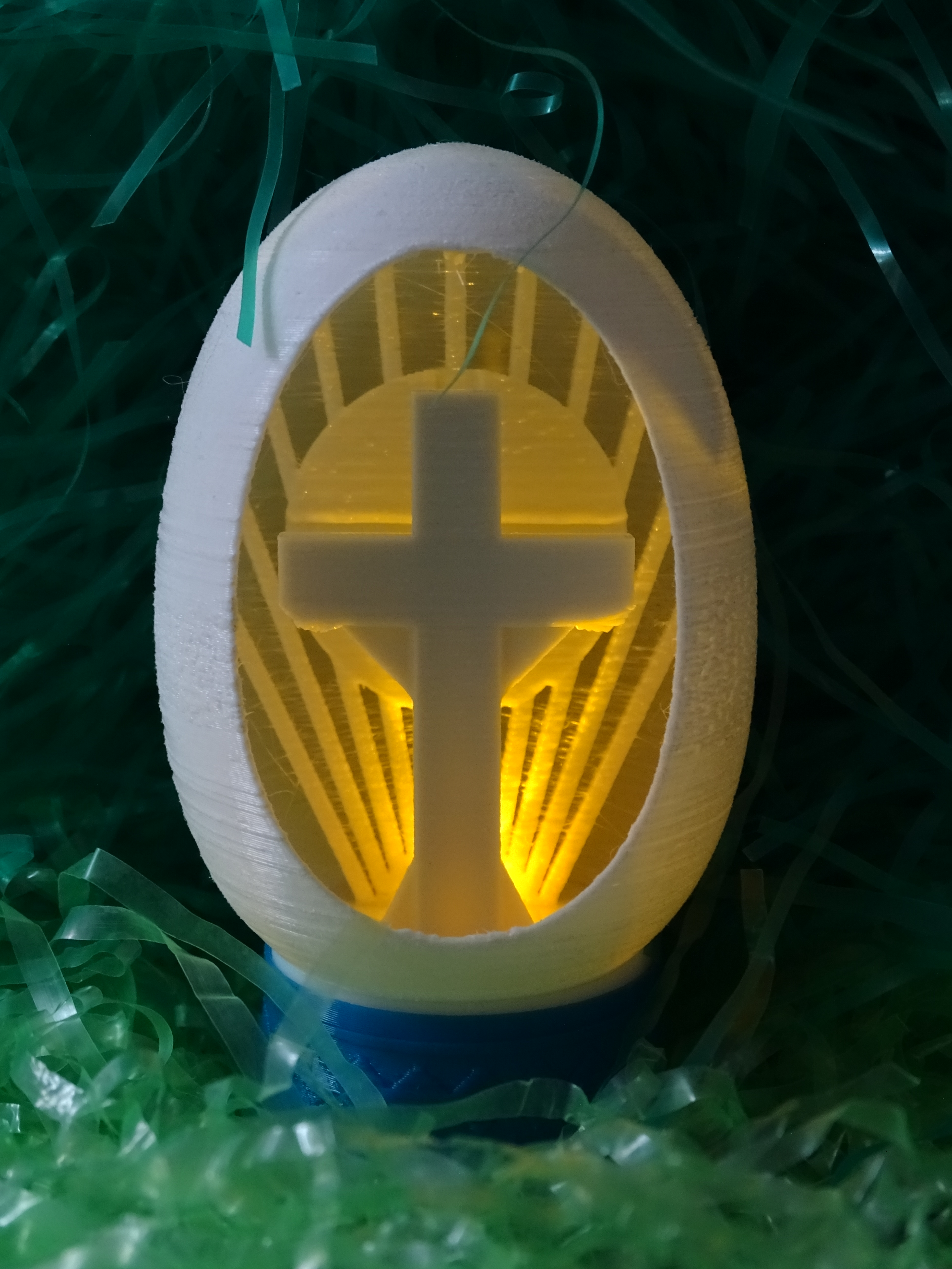 Easter Egg Tea Light Cross