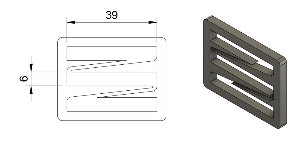Miniatura 2 do modelo 3D Bag Strap Buckle