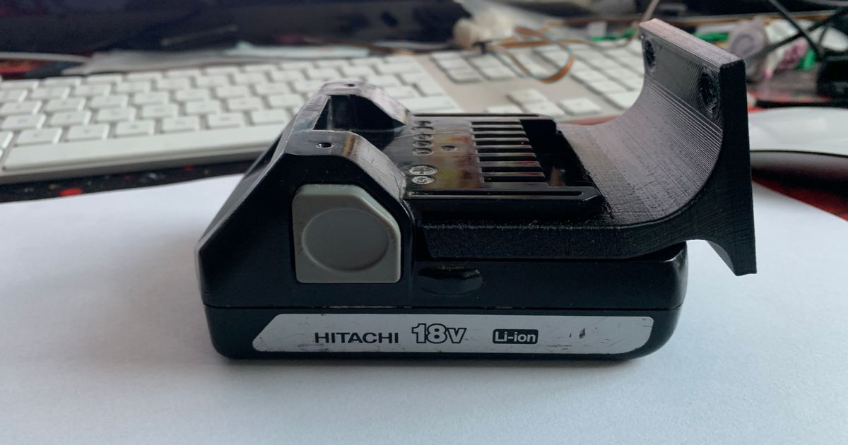 Hitachi Battery Wall Mount by hooverdk | Download free STL model ...