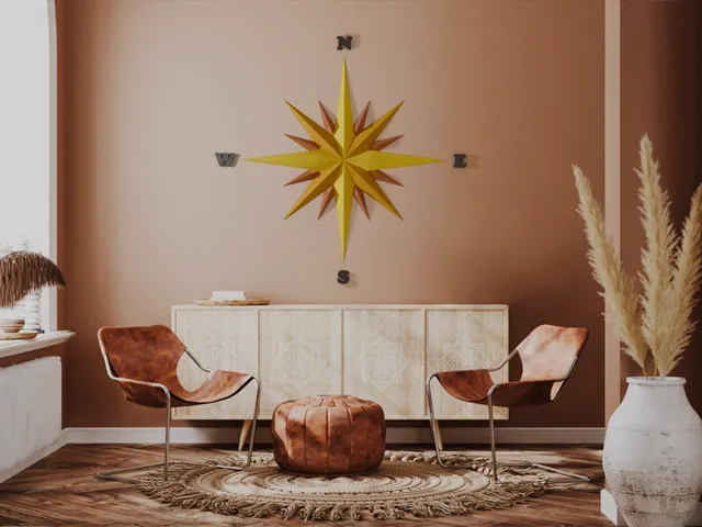 Compass rose - Multipart wall design