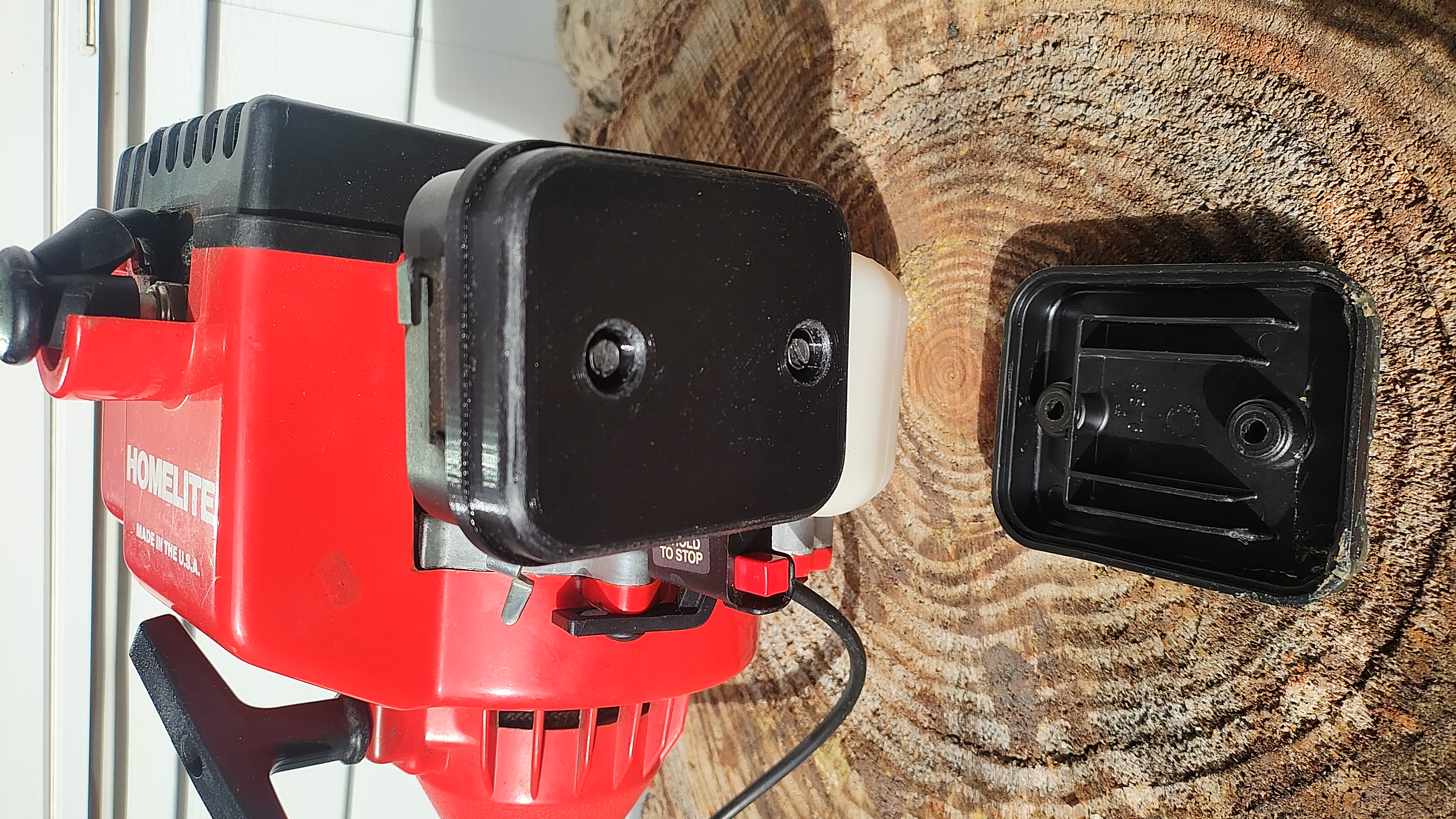 Air filter cover for string trimmer