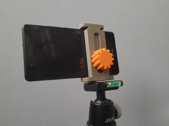 Phone holder for tripod
