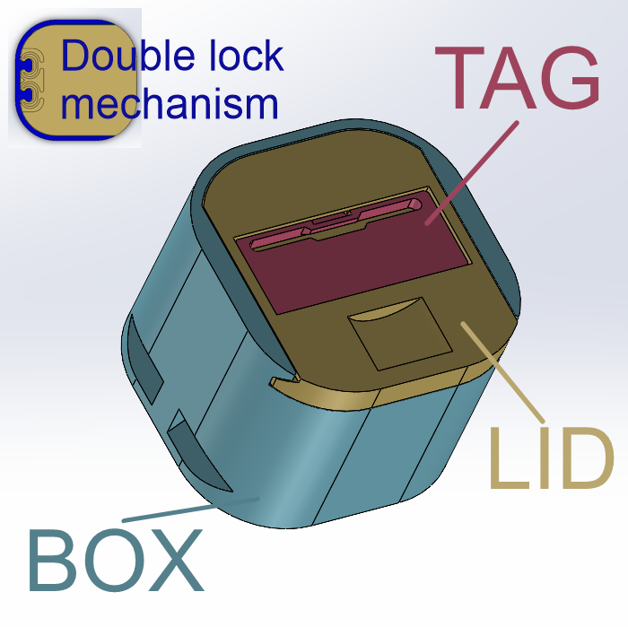 Rounded Bottom Box with Lid Remix 3D model thumbnail