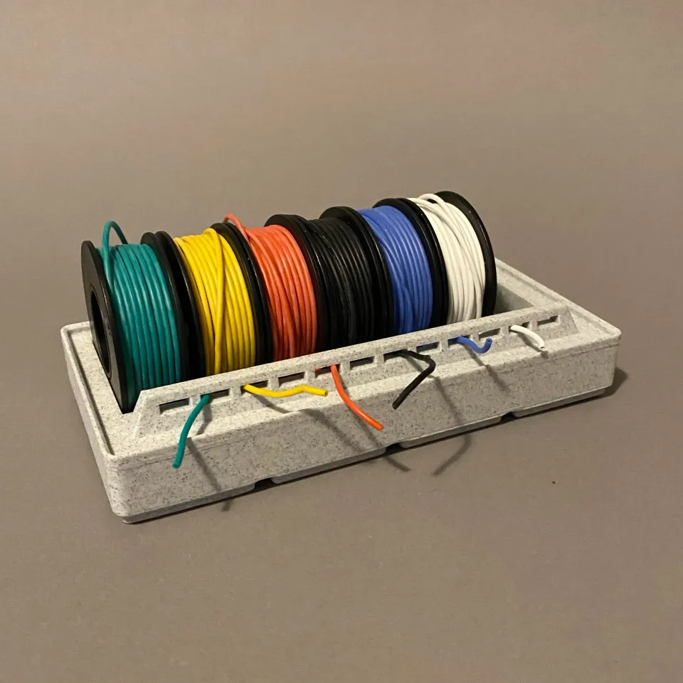 Gridfinity wire spool holder by Kelly Egan