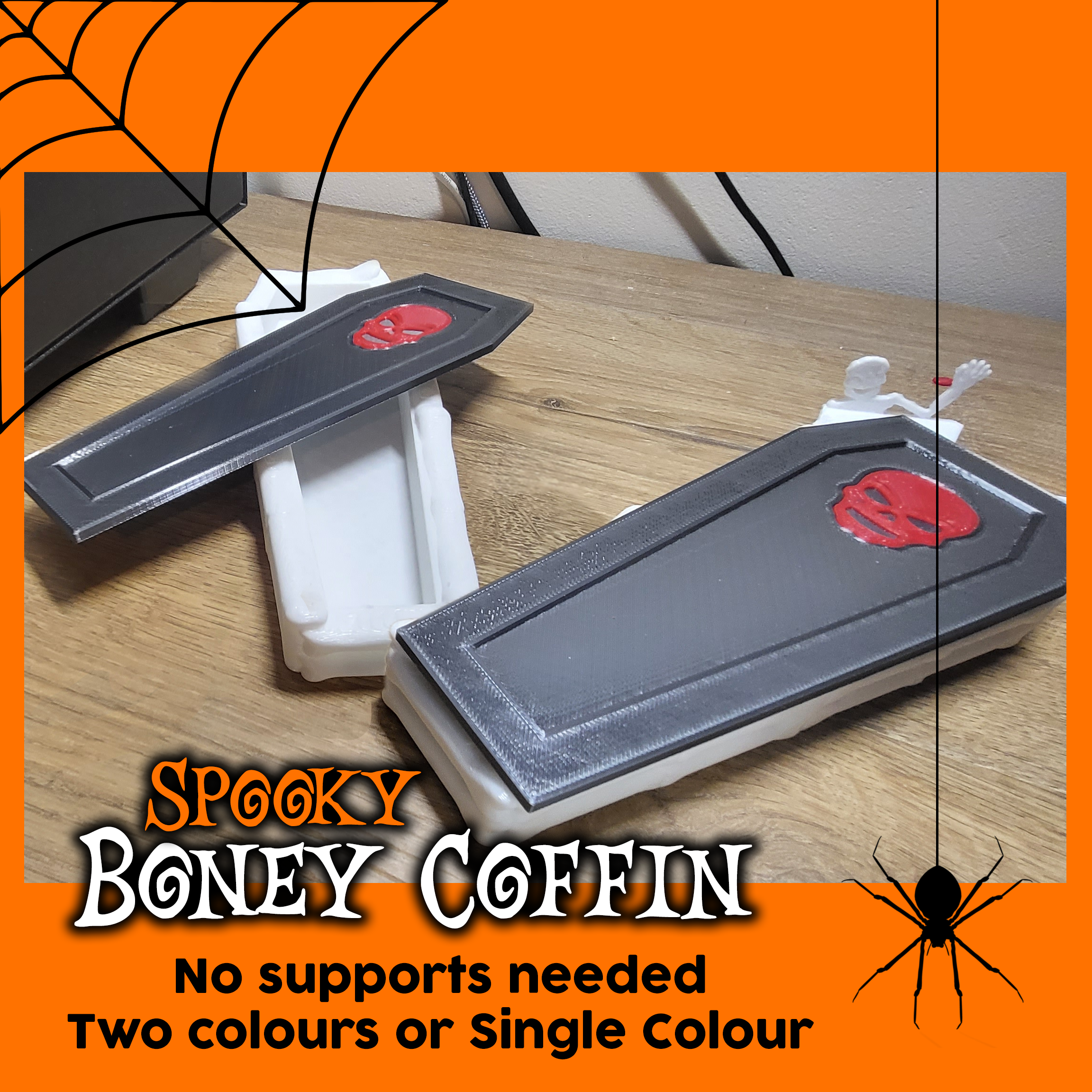 Boney Coffin Caskett (no supports, multicolour or single colour)