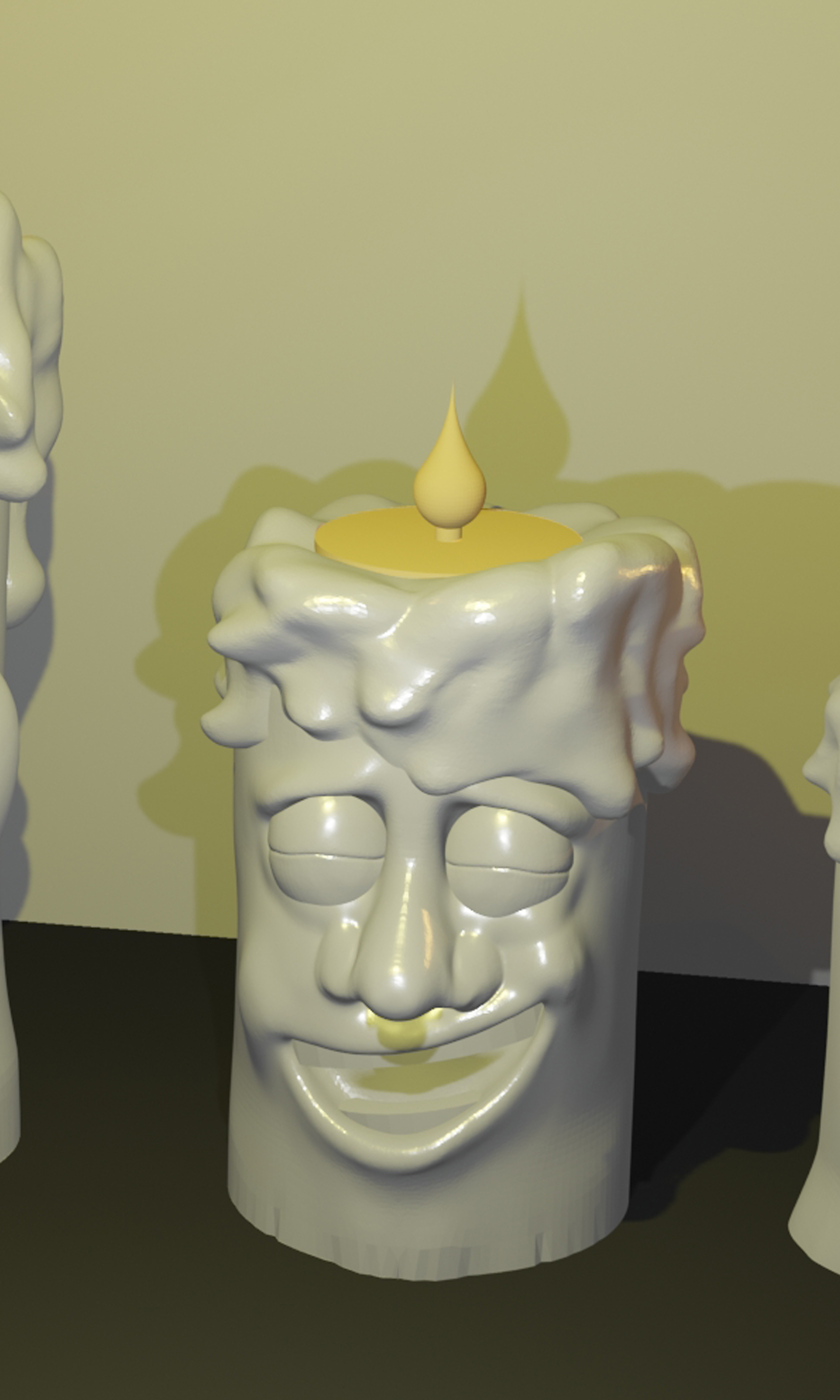 Funny Cartoon Christmas Candle ( no 2 of 4) ( Now also With LED Support) by  Creatures and Theming, Download free STL model