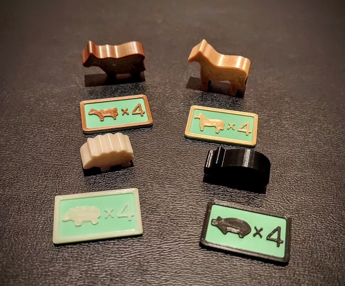 Agricola All Creatures Big and Small Animal Tokens