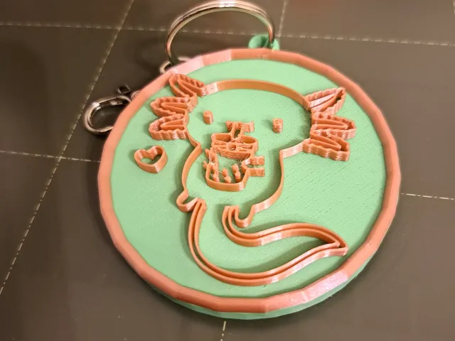 Axolotl Bubble Tea Key Chain