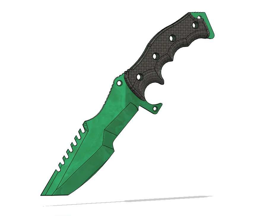 CS GO Knife - Huntsman Fixed Blade Tanto Bowie Knife