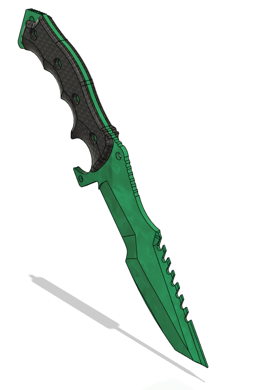 CS GO Knife - Huntsman Fixed Blade Tanto Bowie Knife by Riley Price ...