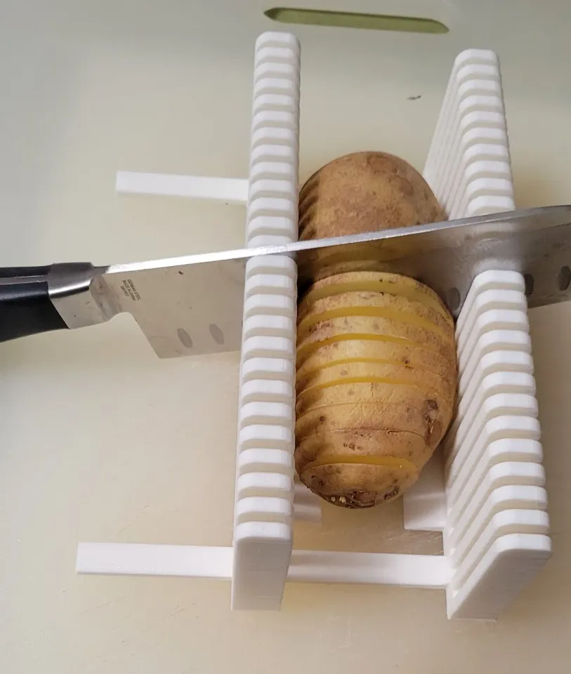 Hasselback potato cutter (Slicer) - Version 2 by Joe, Download free STL  model