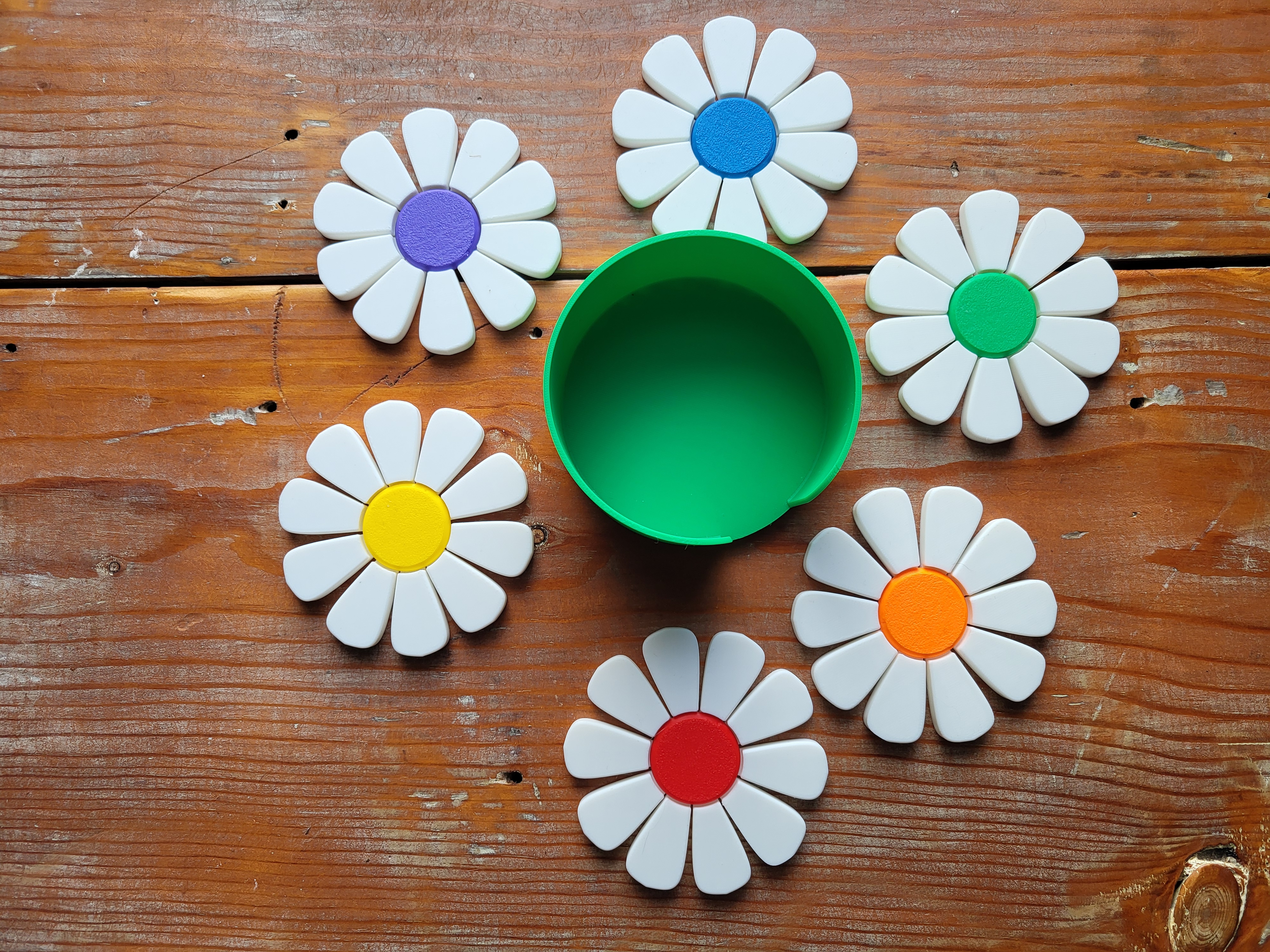 Miniatura 3 do modelo 3D Flower coaster set