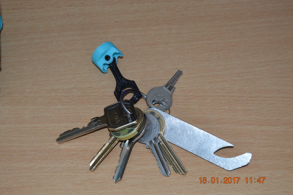 Piston keychain by Adam Download free STL model