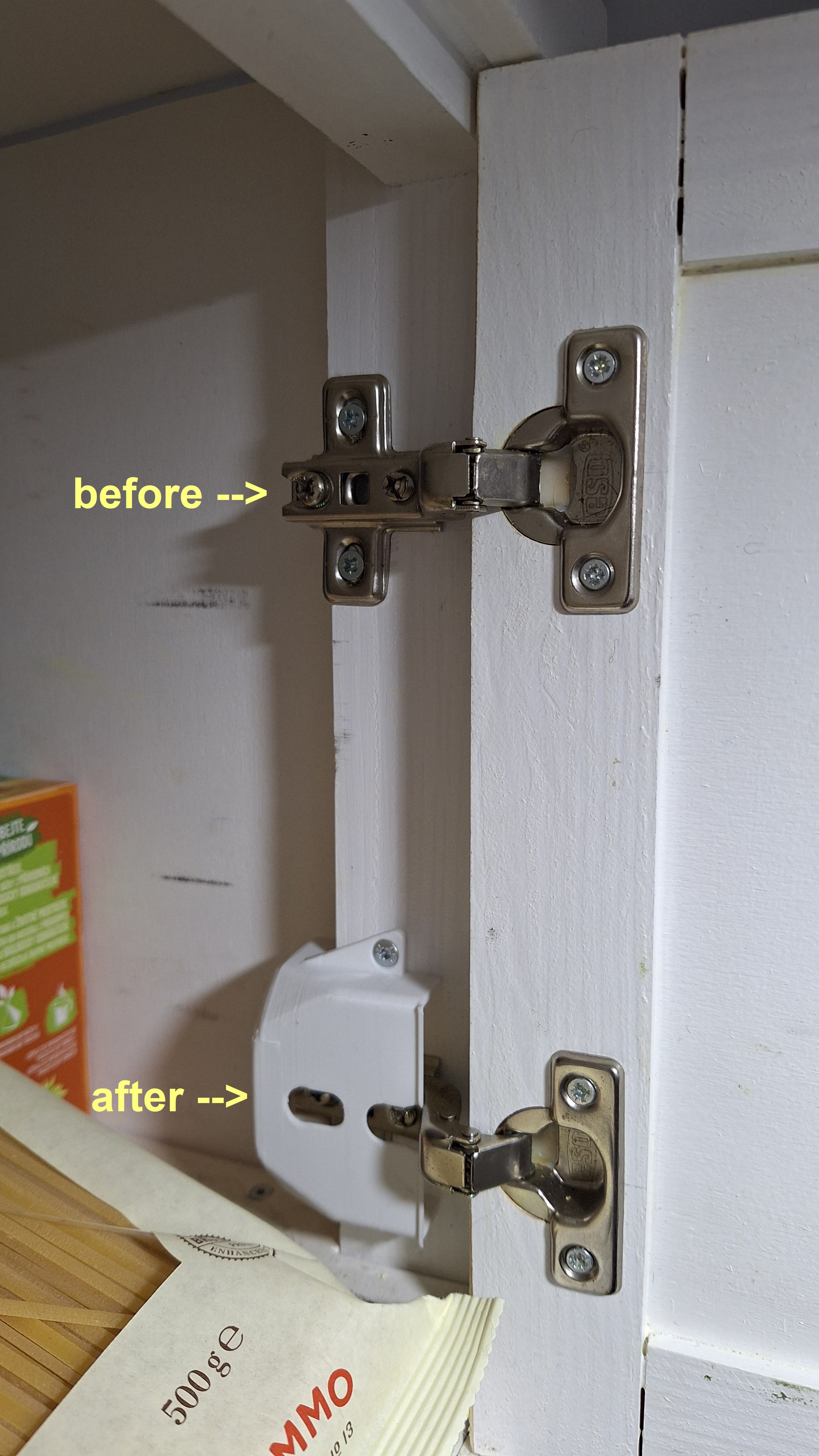 Hinge cover (for camper/vanlife cabinet)