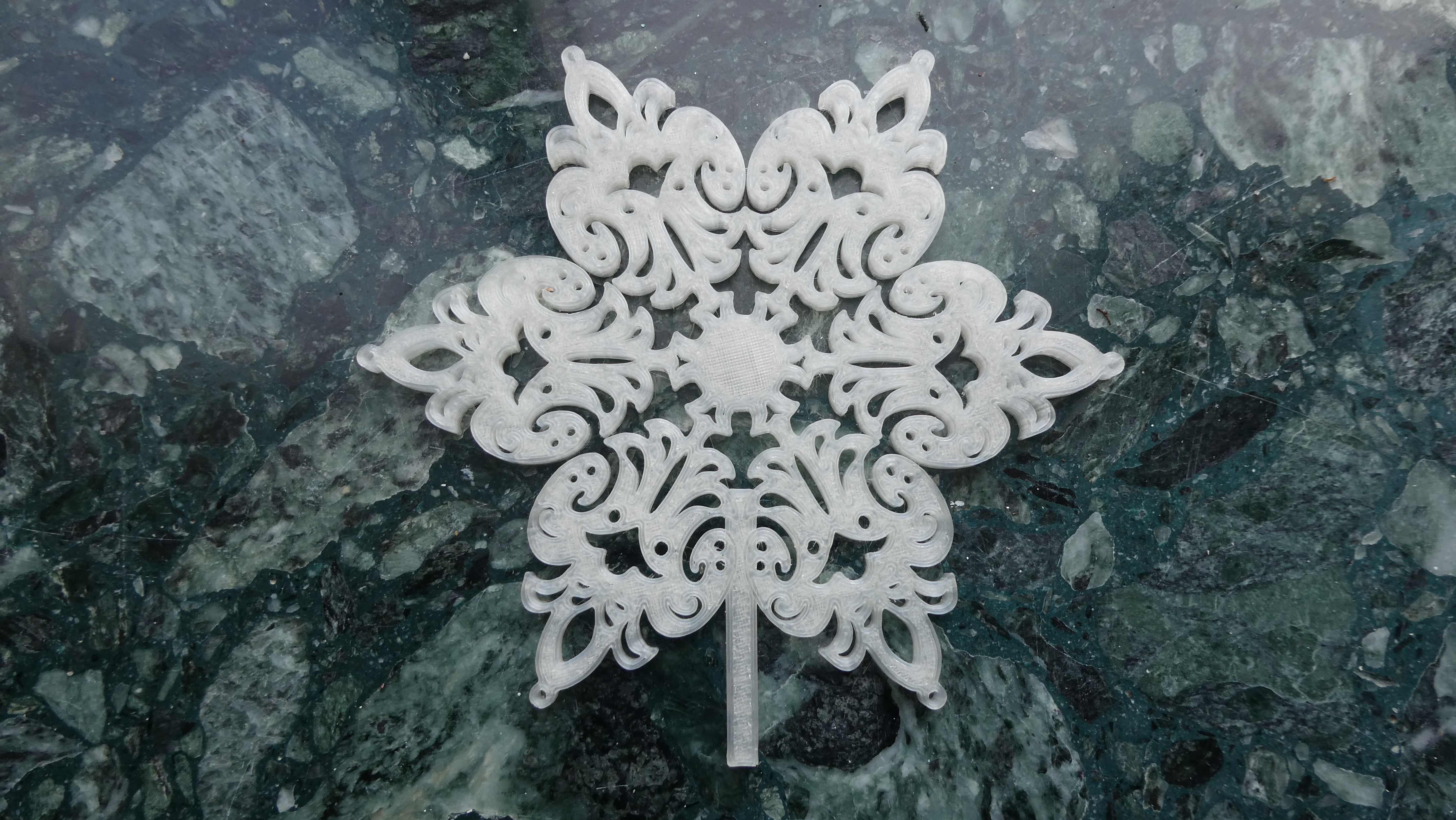 snowflake coaster 3D model thumbnail