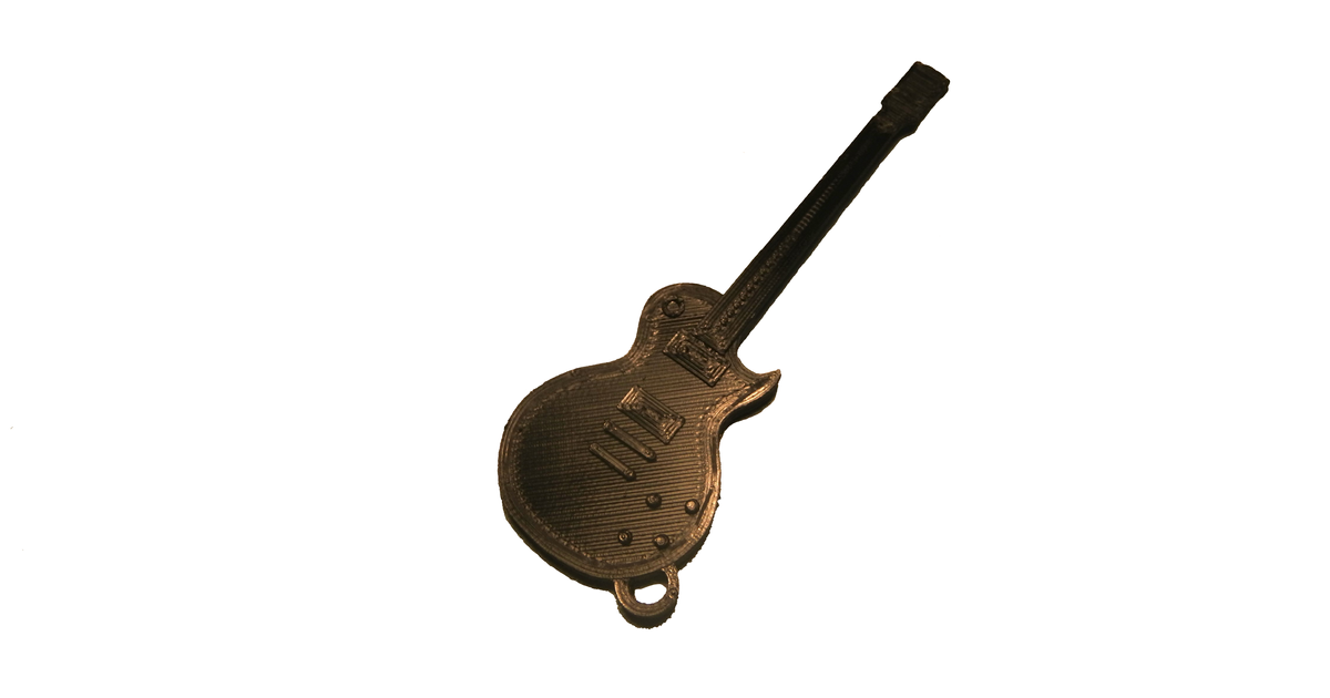 Electric Guitar Keychain by TheDuckBoy Download free STL model