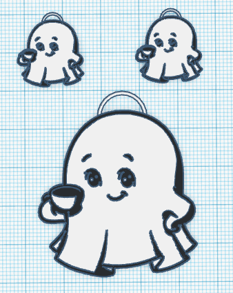 Ghost earring and keyring