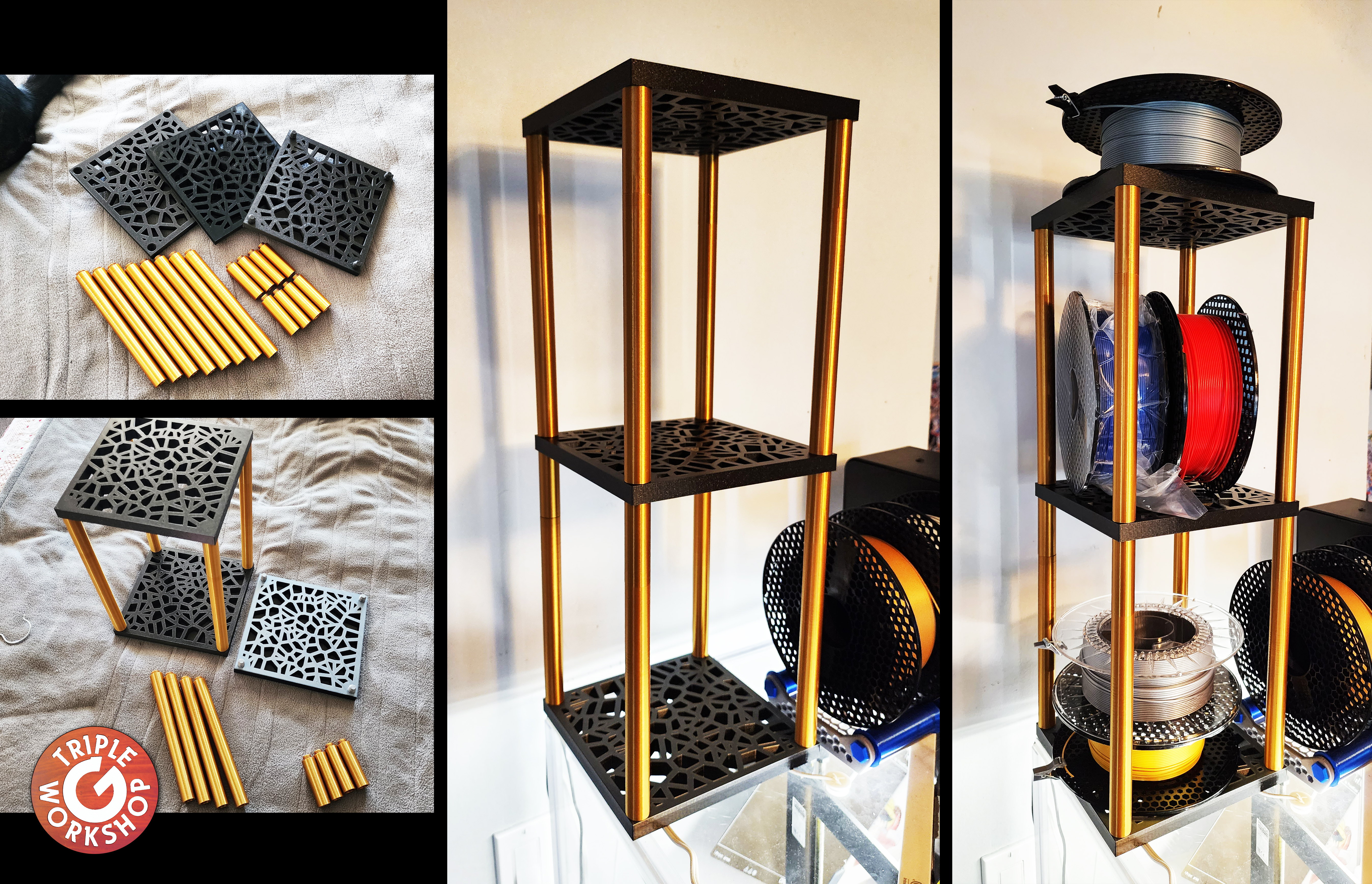 20x20cm Voronoi Tower Shelf