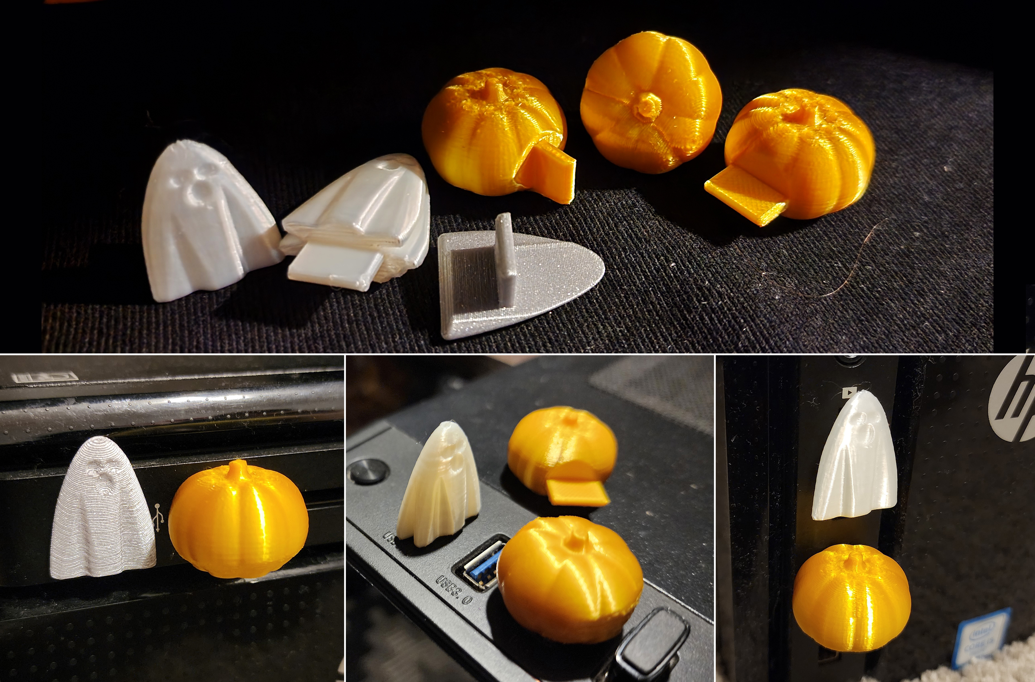 Halloween USB-A port protectors