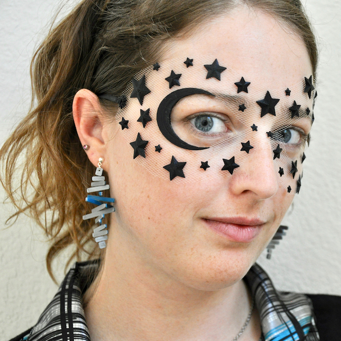 Floating Moon and Stars Masquerade Mask