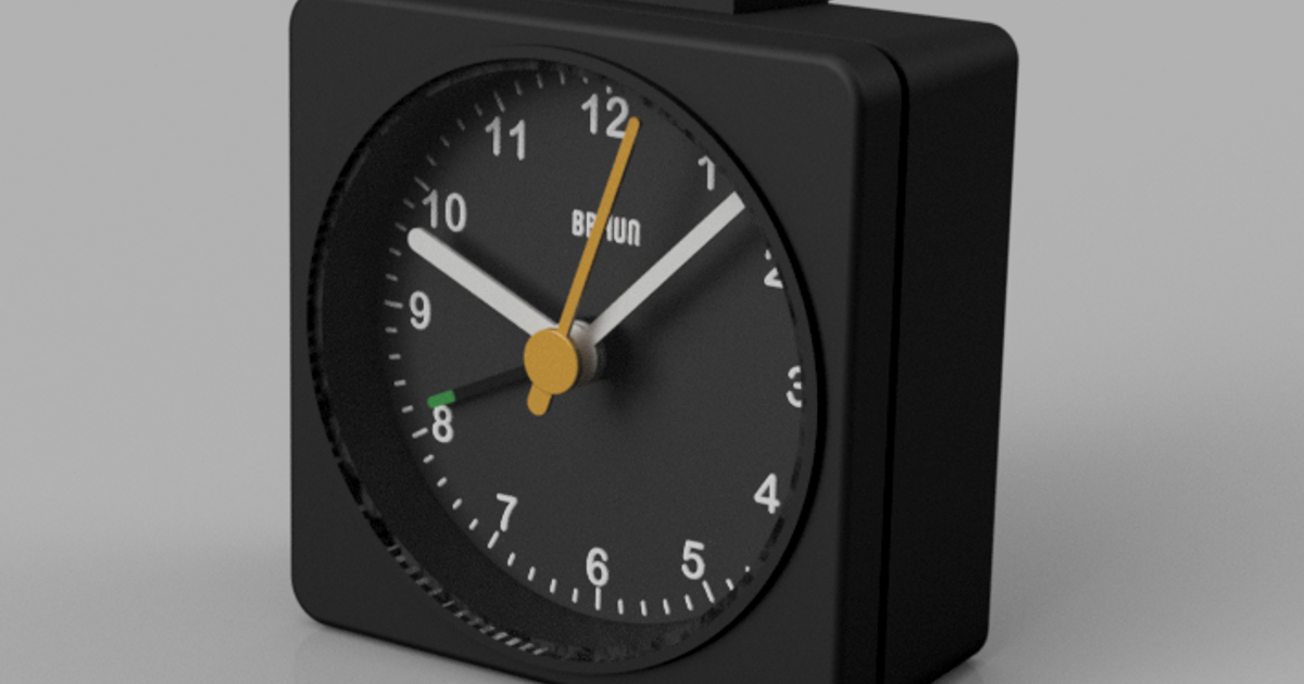 Braun Alarm Clock by K1000r Download free STL model