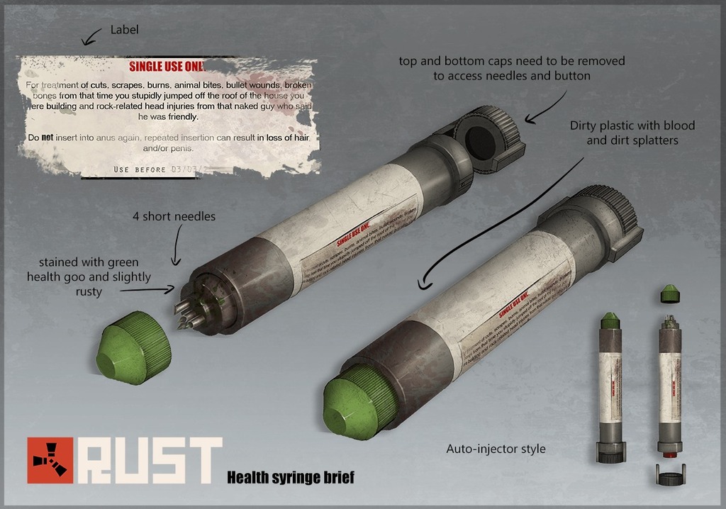 Rust Medical Syringe by samsve Download free STL model