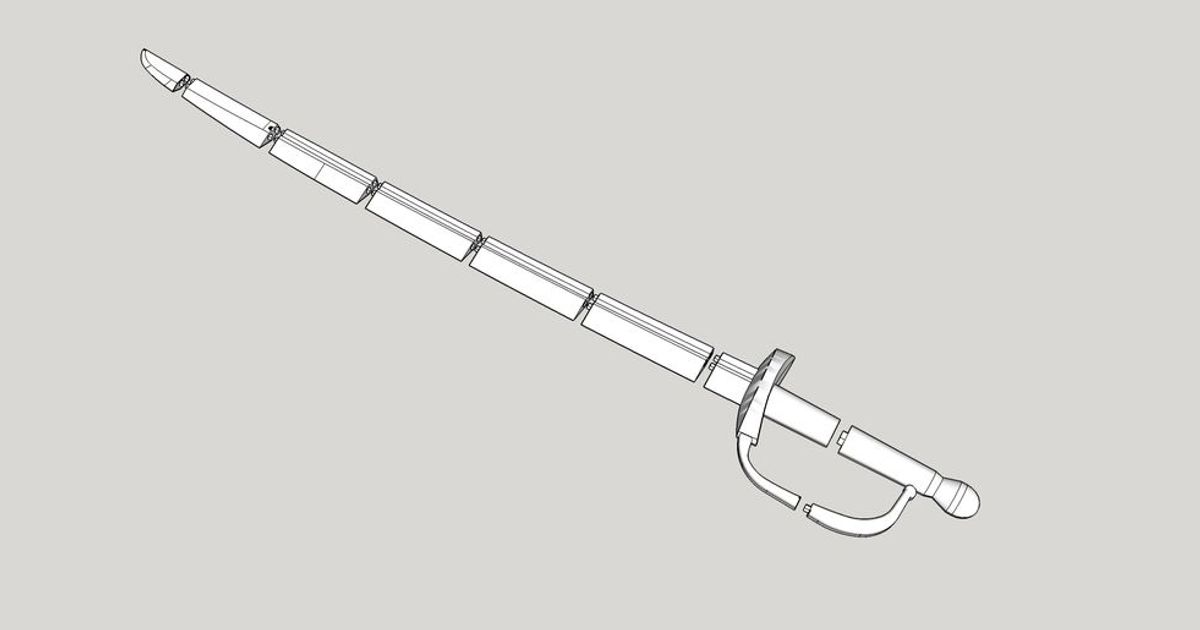 Pirate Sword Full Size by samsve Download free STL model