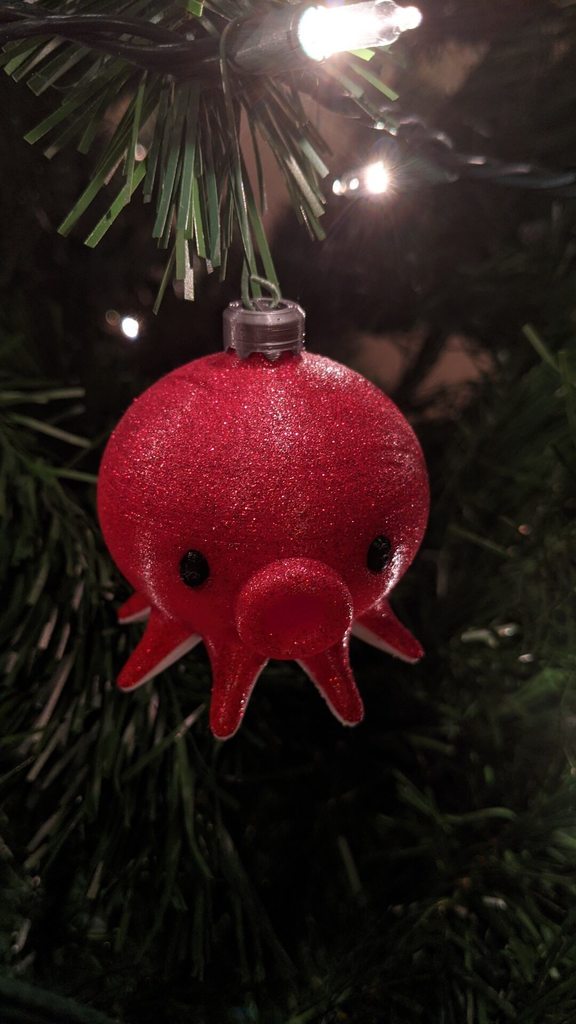 #3dTakoTuesday Octopus Christmas Ornament