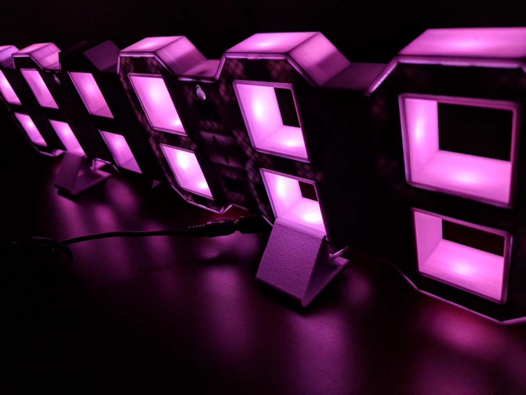 Miniatura 3 do modelo 3D 7 Segment LED Clock