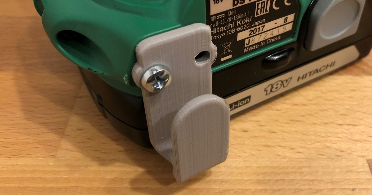 Belt Clip for cordless drill by Jeroen3 Download free STL model