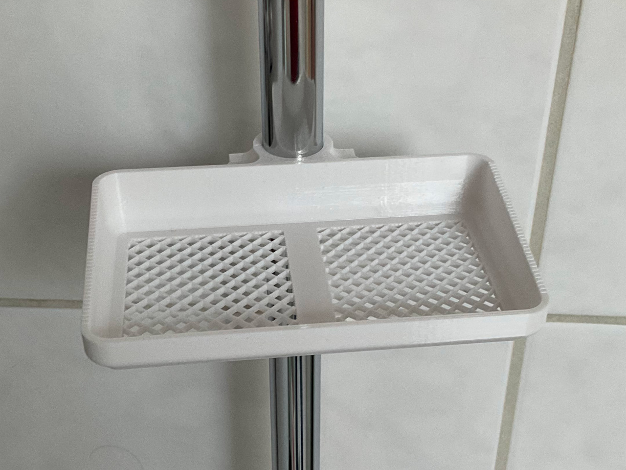 Shower soap tray