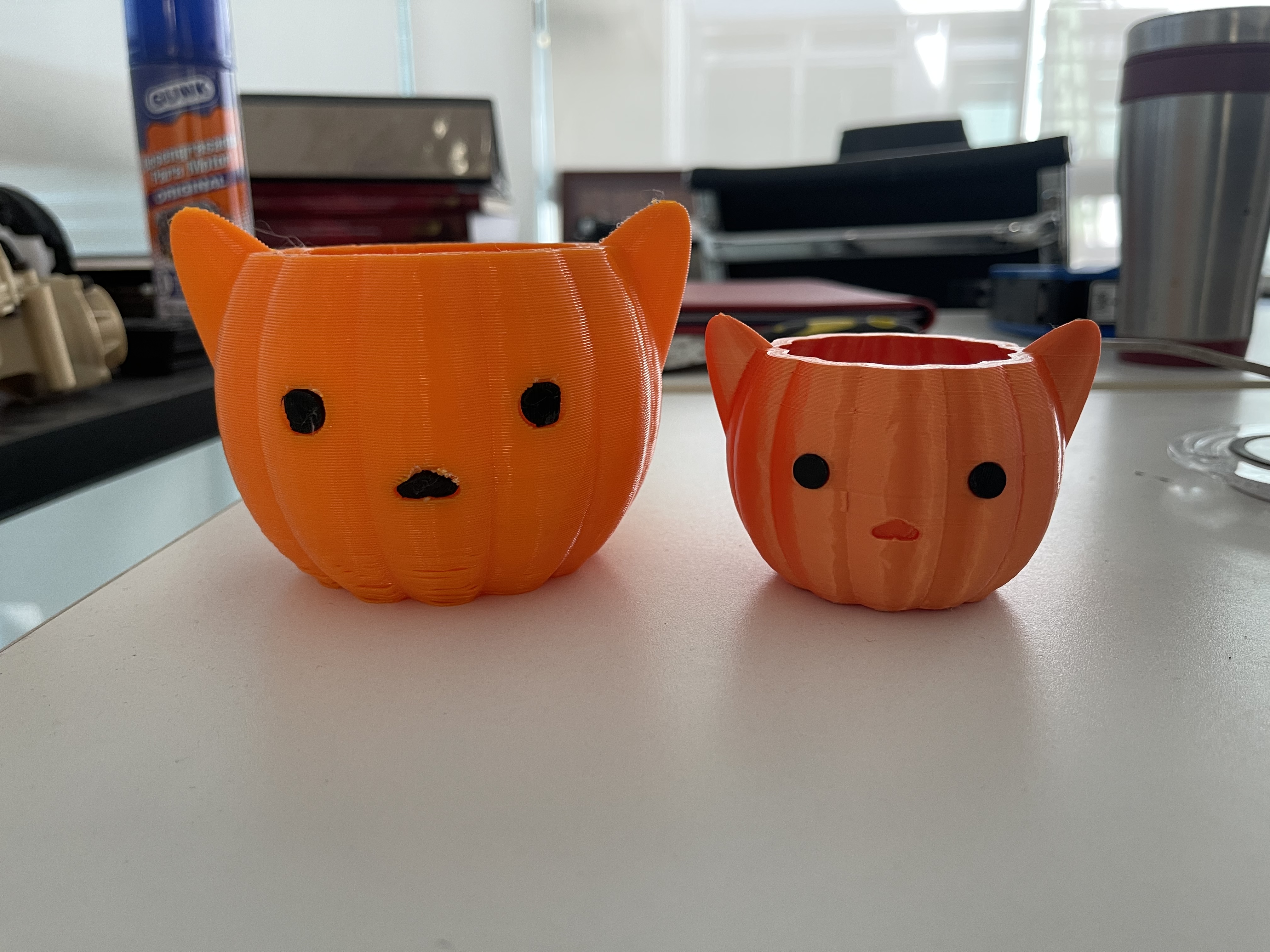 Pumpkin Cat Container