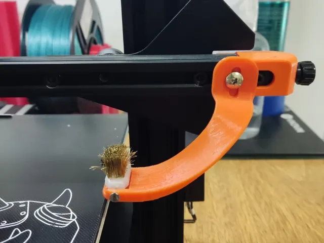 Nozzle cleaning brush mod