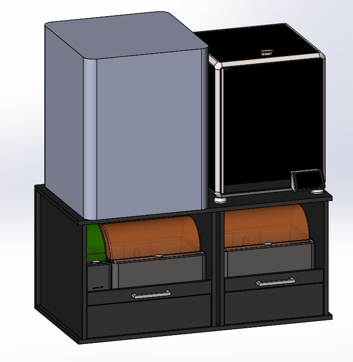 Chest of drawers for 3D printer