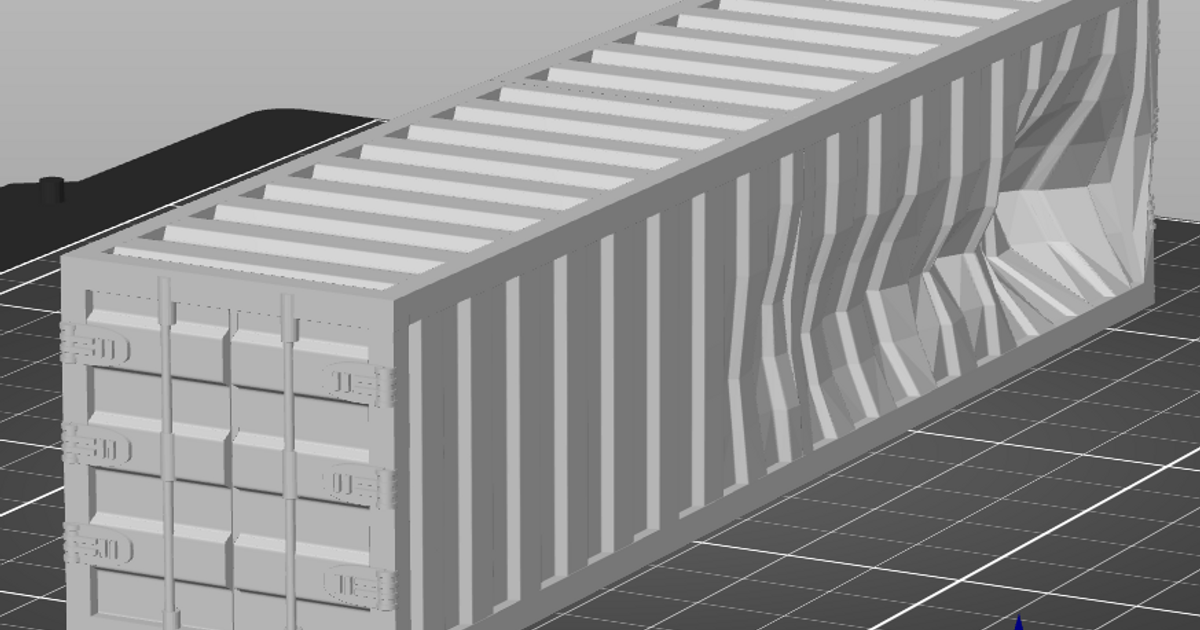 N Scale Damaged Shipping Container by Jordan Ludusan | Download free ...