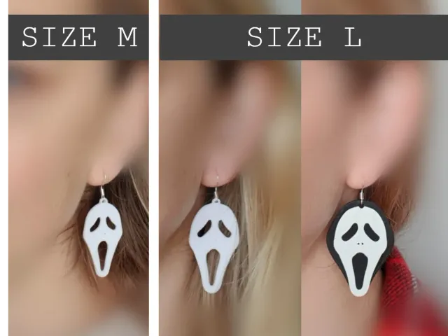 Scream earrings halloween