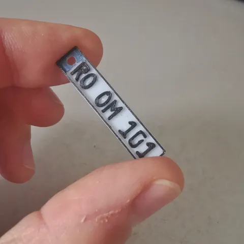 Customizable License Plate Keyring