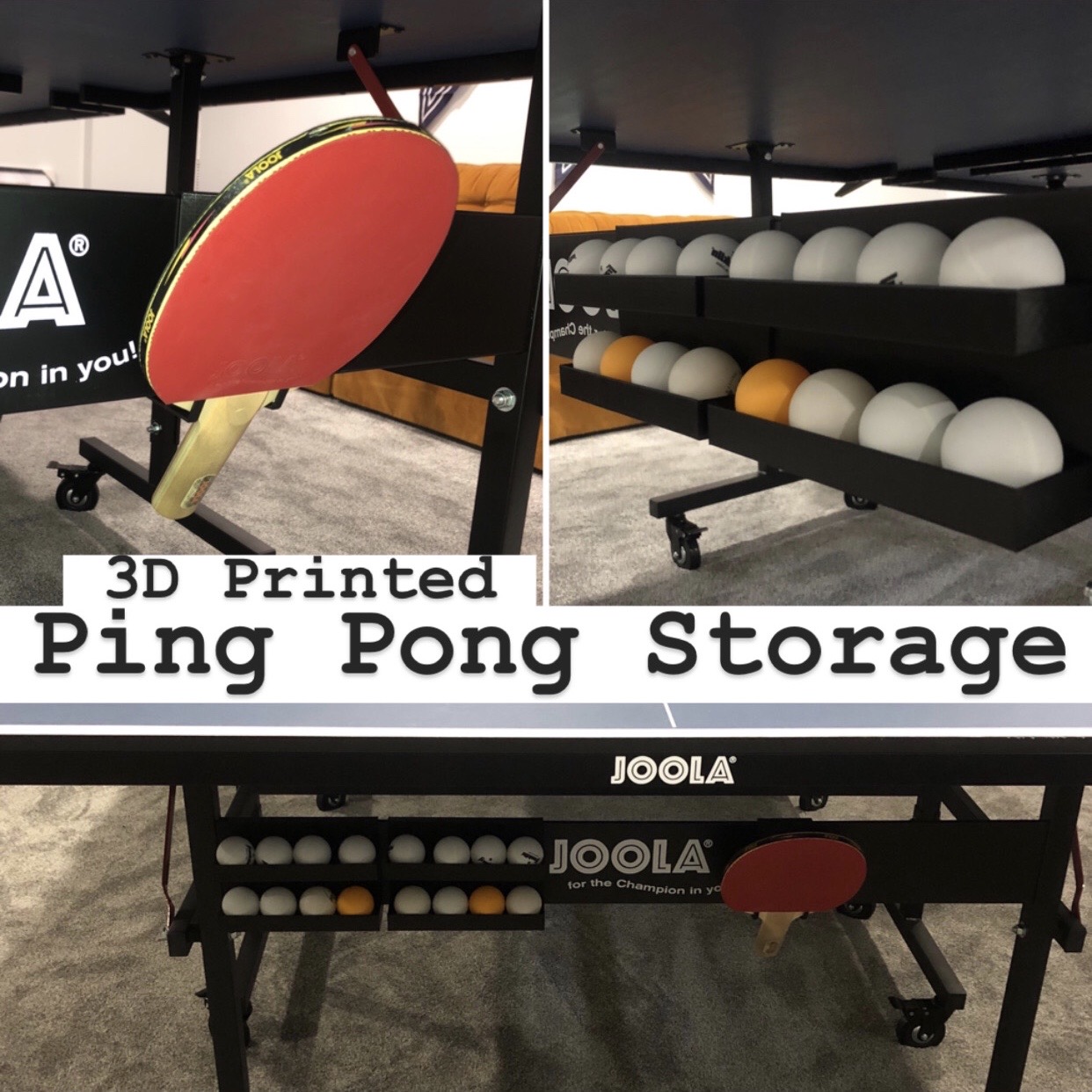 Ping Pong Storage Under Table