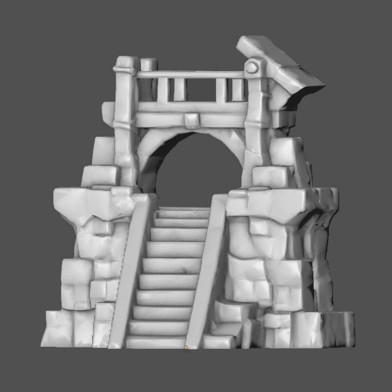 Wargame Terrain Fortress Gatway FDM  ( Nosuport/ ttrpg/ DND  Easyprint) 28mm