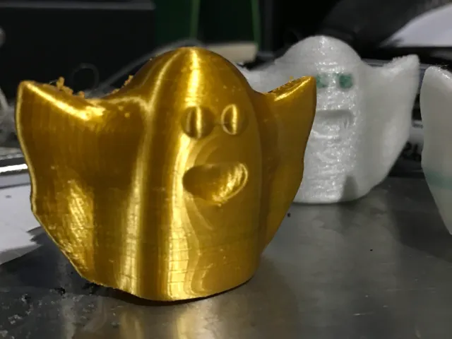 Happy ghost under a sheet