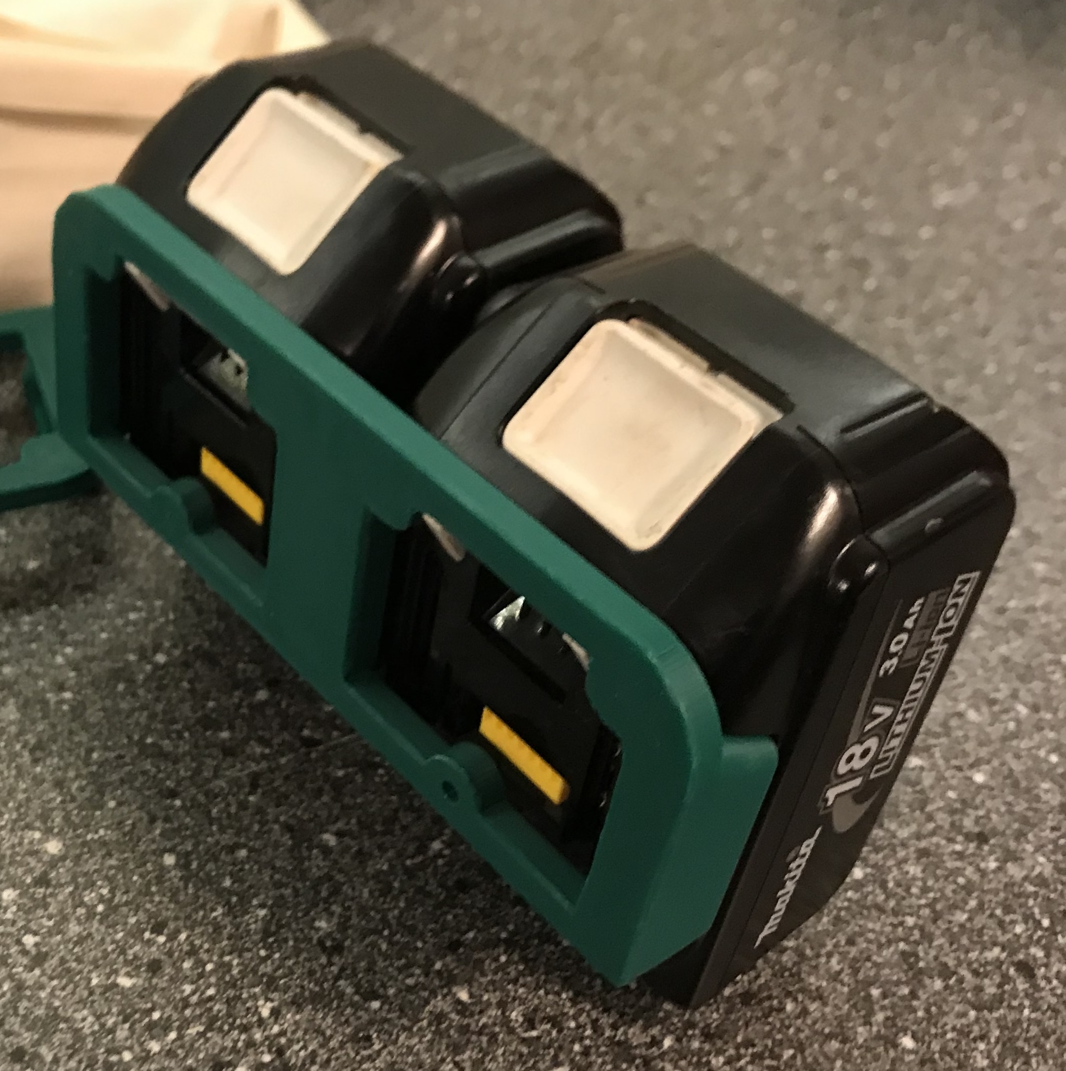 Makita 18V Battery Holder for 2 batteries.