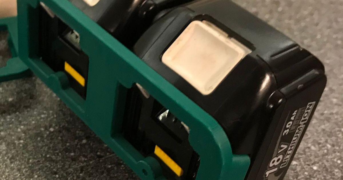 Makita 18V Battery Holder for 2 batteries. by Lucky Printer by TAC Download free STL model