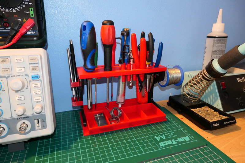 Desktop Tool Rack Organiser for small hand tools by PapaBravo Download free STL model