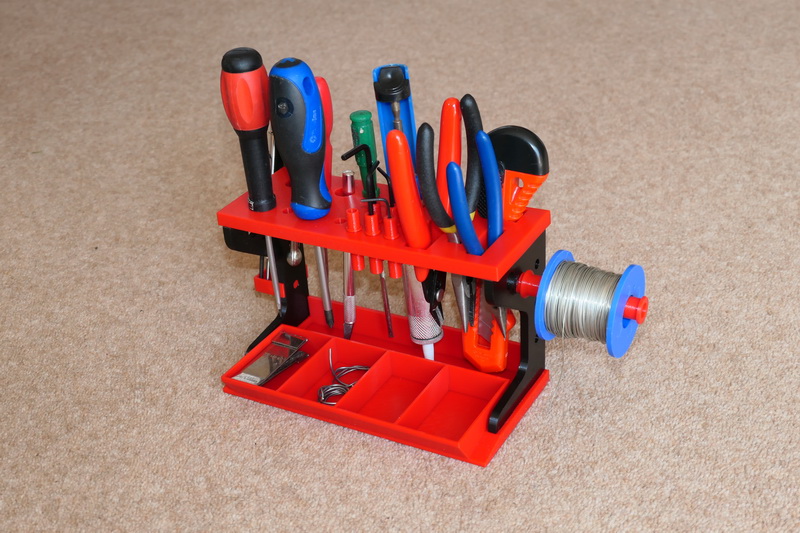 Desktop Tool Rack Organiser for small hand tools by PapaBravo Download free STL model
