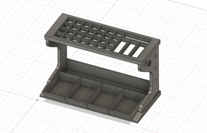 Desktop Tool Rack Organiser for small hand tools by PapaBravo Download free STL model